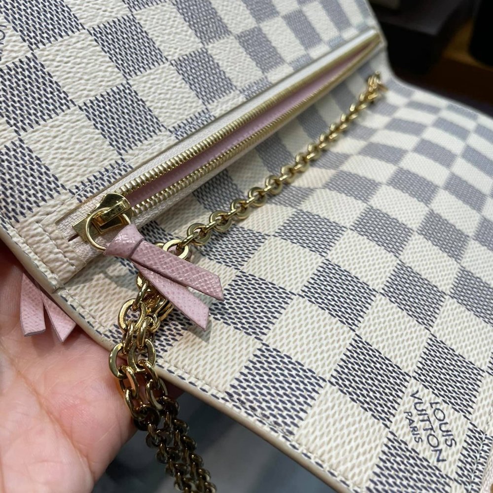 Authentic Louis Vuitton Azur wallet on chain trunk - Picture 8 of 12